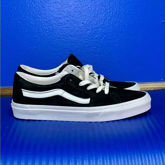 NEW VANS SUEDE CANVAS BLACK / WHITE SHOES 721278 WOMEN’S SIZE 10.5 - Picture 1 of 8